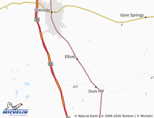 Mapa MICHELIN Elliott - ViaMichelin