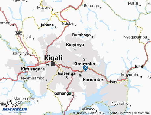 Mapa MICHELIN Kibagabaga - ViaMichelin