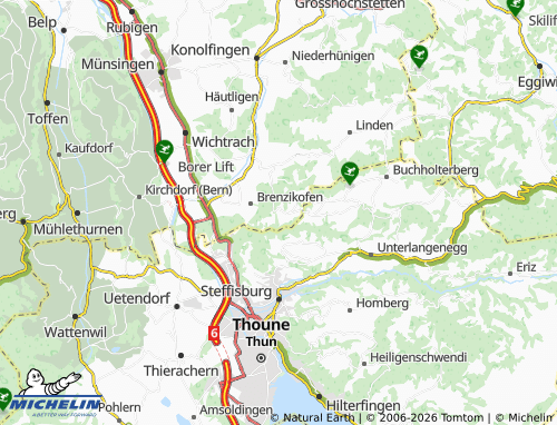 MICHELIN-Landkarte Bleiken bei Oberdiessbach - ViaMichelin
