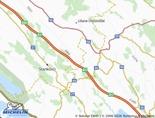 MICHELIN-Landkarte Morpolača - ViaMichelin