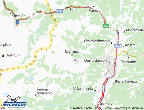 Mappa MICHELIN Bognanco - ViaMichelin
