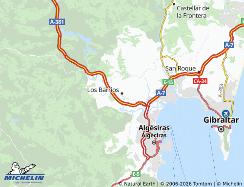 MICHELIN Los Barrios map - ViaMichelin