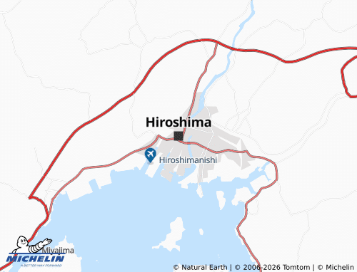 MICHELIN-Landkarte Hiroshima - ViaMichelin