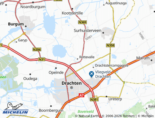 MICHELIN Rottevalle map - ViaMichelin