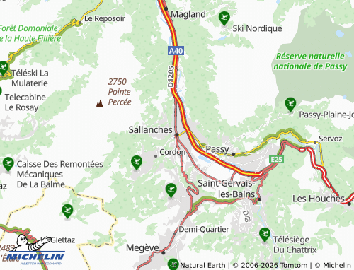 Kaart MICHELIN Sallanches - ViaMichelin