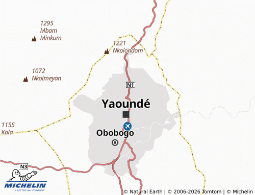 MICHELIN Nlongkak map - ViaMichelin