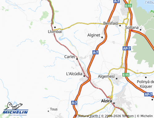 Mappa MICHELIN Carlet - ViaMichelin