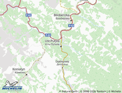 Mappa MICHELIN Ust-Putyla - ViaMichelin