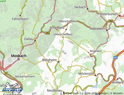 MICHELIN Katzental map - ViaMichelin