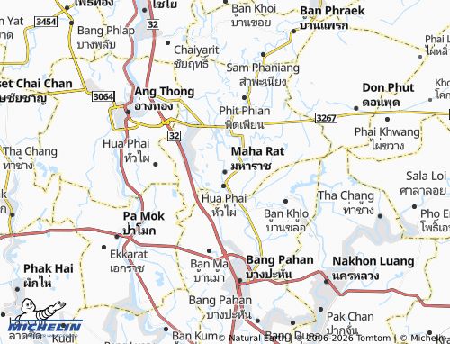 MICHELIN Maha Rat map - ViaMichelin