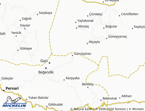 Kaart MICHELIN Gümüşören - ViaMichelin