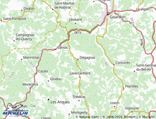 MICHELIN Dégagnac map - ViaMichelin