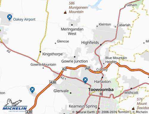 Mapa MICHELIN Gowrie Junction - ViaMichelin