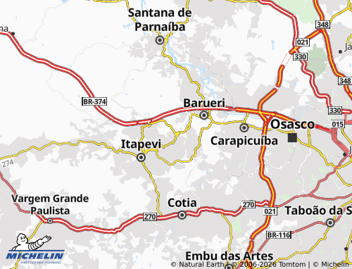 Mapa MICHELIN Jandira - ViaMichelin