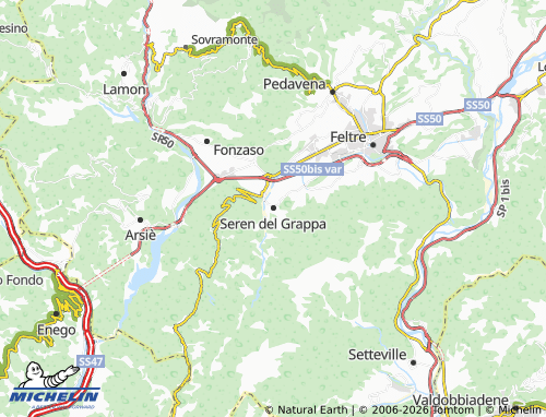 Mapa MICHELIN Seren del Grappa - ViaMichelin