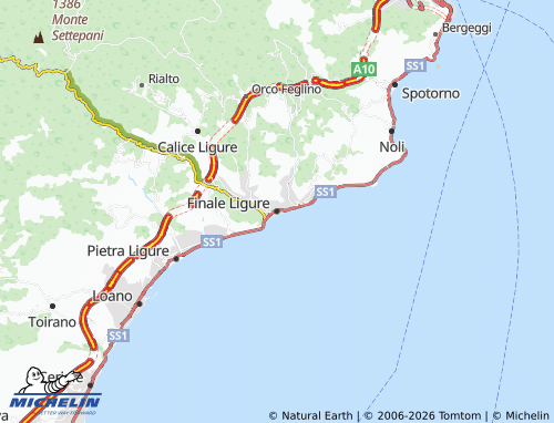 Carte MICHELIN Finale Ligure - ViaMichelin