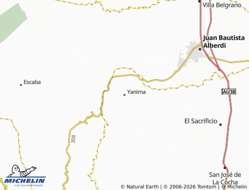 MICHELIN Yanima map - ViaMichelin