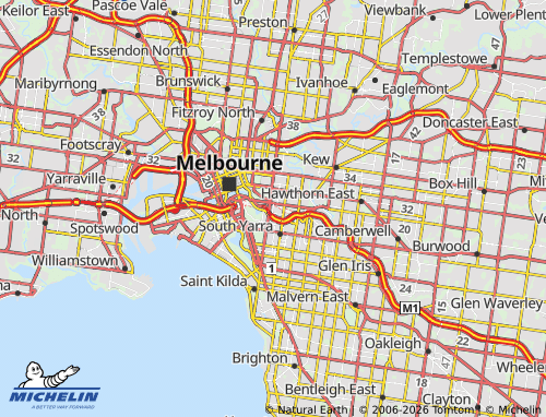 MICHELIN Cremorne map - ViaMichelin