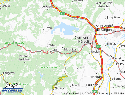 Mappa MICHELIN Mourèze - ViaMichelin