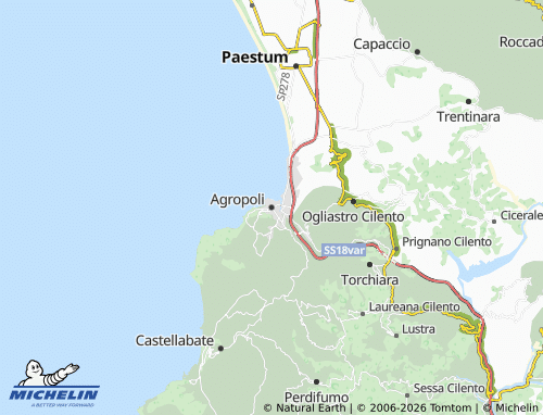 Mappa MICHELIN Agropoli - ViaMichelin
