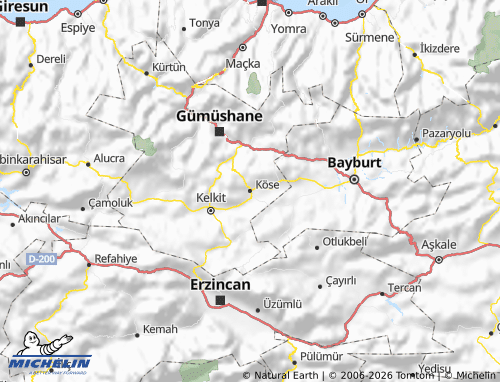 Mapa MICHELIN Köse - ViaMichelin