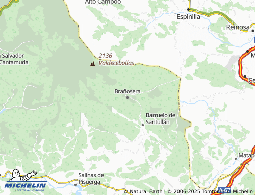 MICHELIN Brañosera map - ViaMichelin
