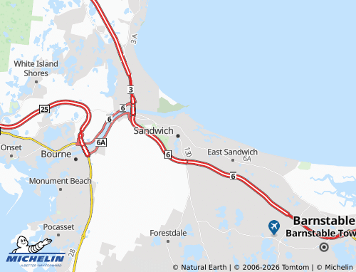 Mappa MICHELIN Sandwich - ViaMichelin