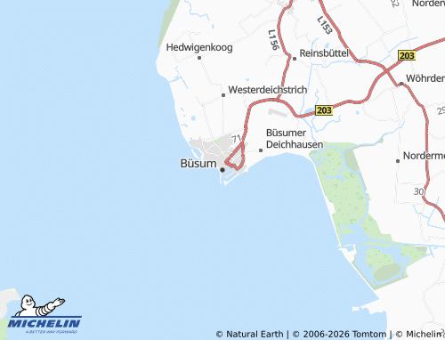MICHELIN Büsum map - ViaMichelin