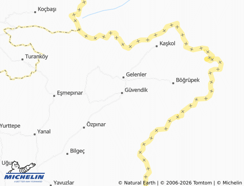 MICHELIN-Landkarte Güvendik - ViaMichelin