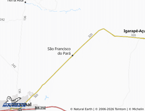 Mapa MICHELIN São Francisco do Pará - ViaMichelin