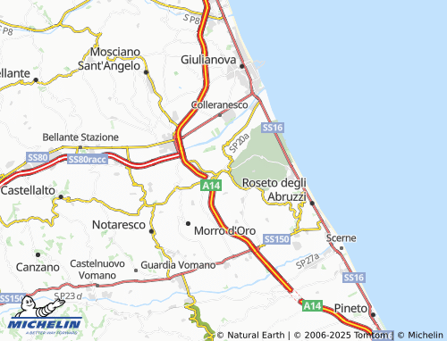 MICHELIN Cologna Paese map - ViaMichelin