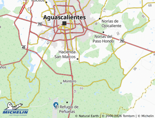 MICHELIN Hacienda San Marcos map - ViaMichelin