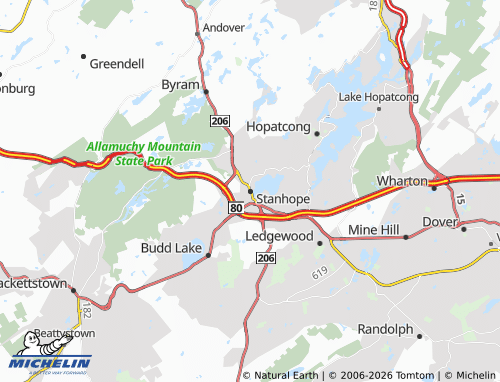 Mapa MICHELIN Stanhope - ViaMichelin