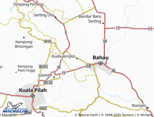 Mapa MICHELIN Kuala Jempol - ViaMichelin