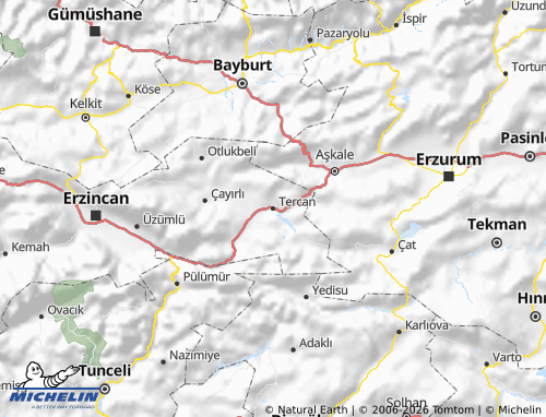 Mappa MICHELIN Tercan - ViaMichelin