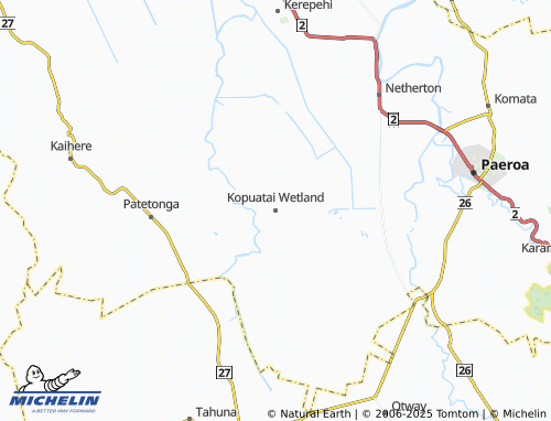 MICHELIN Kopuatai Wetland map - ViaMichelin