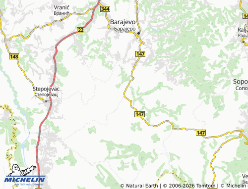 Mapa MICHELIN Beljina - ViaMichelin