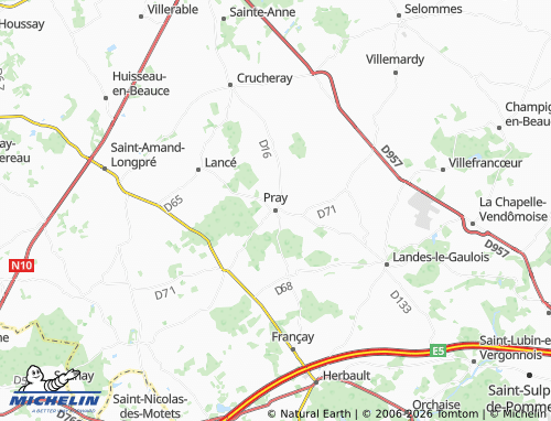 Carte MICHELIN Pray - ViaMichelin