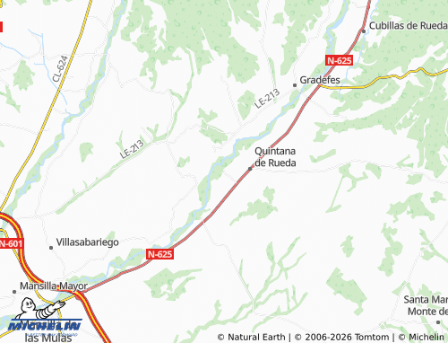 MICHELIN Villamondrín de Rueda map - ViaMichelin