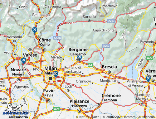 Mapa MICHELIN Bérgamo - ViaMichelin