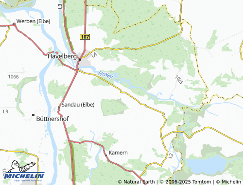 MICHELIN-Landkarte Jederitz - ViaMichelin