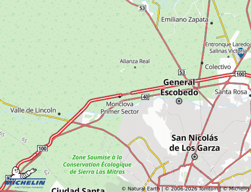 MICHELIN Monclova Segundo Sector map - ViaMichelin