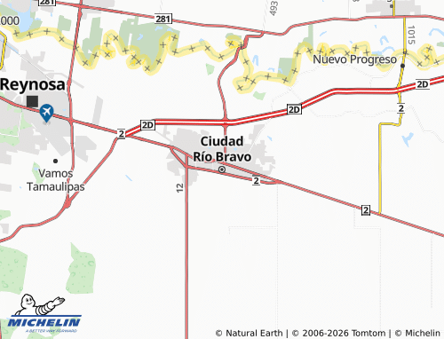 MICHELIN Ciudad Río Bravo map - ViaMichelin