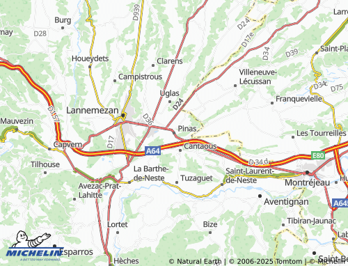 MICHELIN Pinas map - ViaMichelin