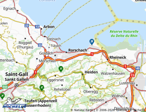 Carte MICHELIN Rorschacherberg - ViaMichelin