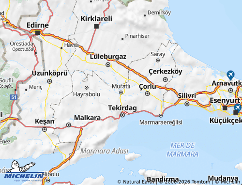 MICHELIN Muratlı map - ViaMichelin