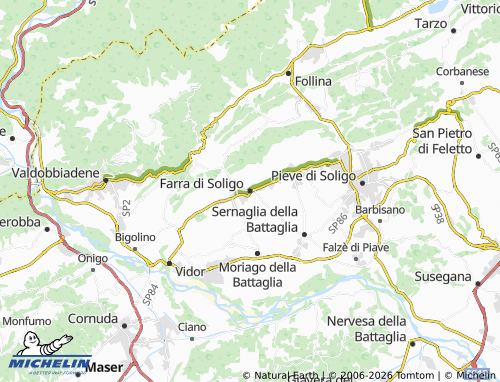 Mapa MICHELIN Farra di Soligo - ViaMichelin