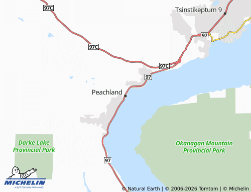 Kaart MICHELIN Peachland - ViaMichelin