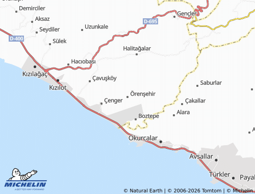 MICHELIN Örenşehir map - ViaMichelin