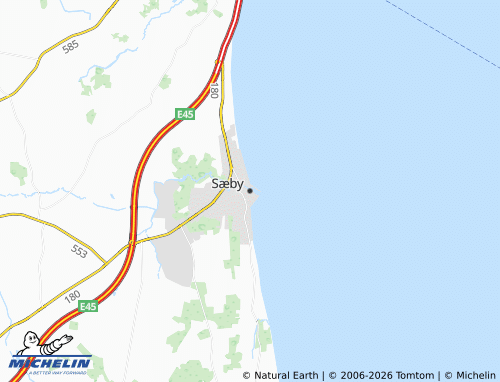 MICHELIN Sæby map - ViaMichelin